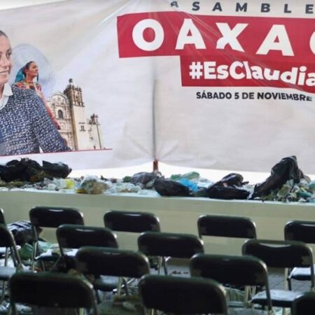 Trabajadores de limpia en Oaxaca “revientan” evento a favor de Sheinbaum – El Sol de Puebla
