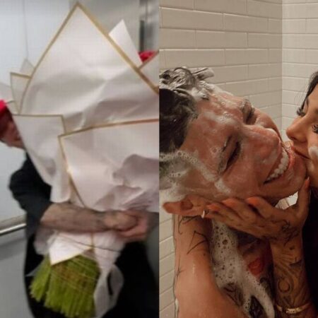 Karely Ruiz y Santa Fe Klan postean fotos en la ducha; cantante le regala gigante ramo de flores – El Sol de Puebla