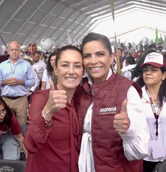 Olivia Salomón y Claudia Sheinbaum