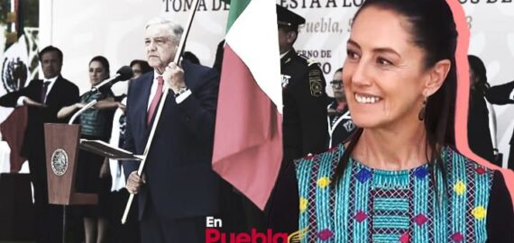 SHeinbaum acompaña AMLO Puebla