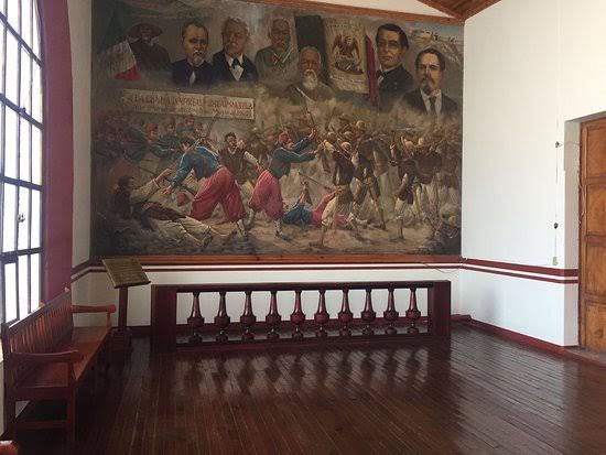 Mural de la Batalla de Puebla en Zacapoaxtla