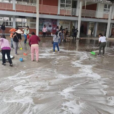 Inundada, así amaneció la primaria Emiliano Zapata tras tormenta – El Sol de Puebla